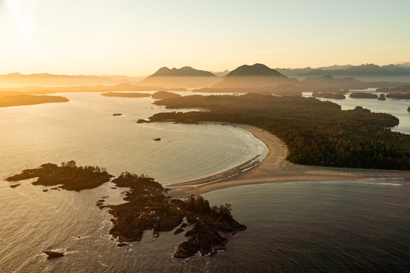 Golden hour over Frank Island